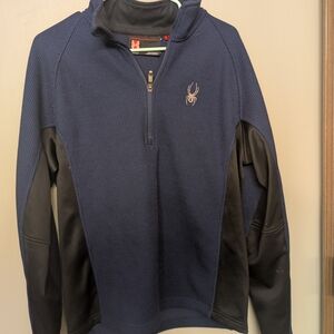 Medium Spyder Core Sweater in Blue and Black